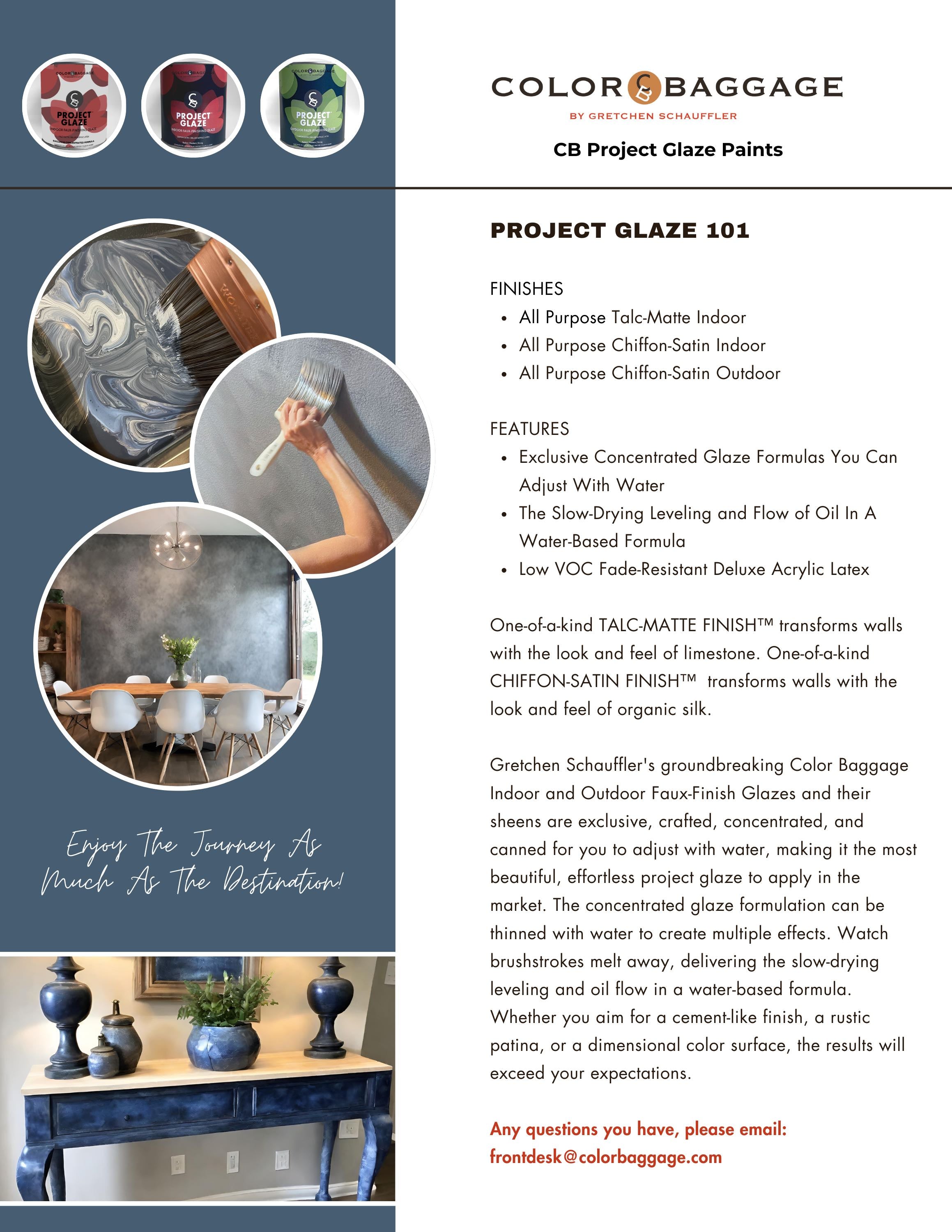 CB PROJECT PAINT INDOOR / OUTDOOR SATIN GLAZE - Color Baggage